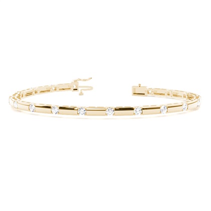 Yellow Gold Evening Diamond Bracelets