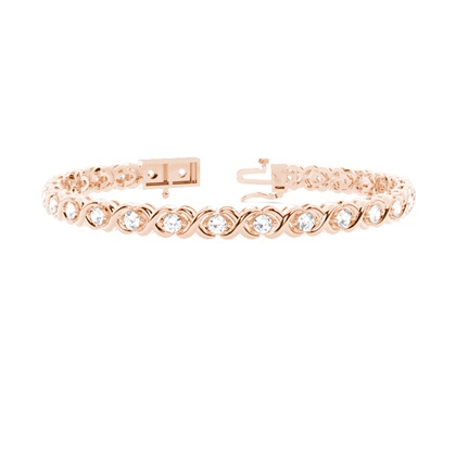 Rose Gold Evening Diamond Bracelets