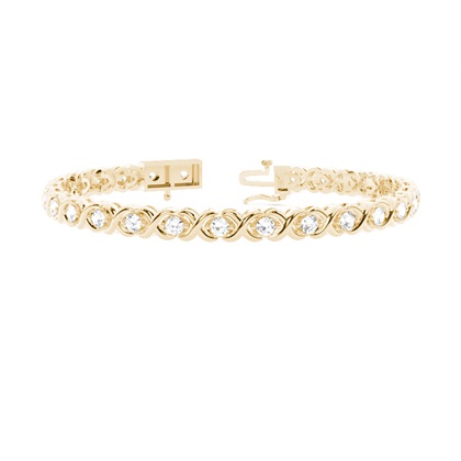 Yellow Gold Evening Diamond Bracelets