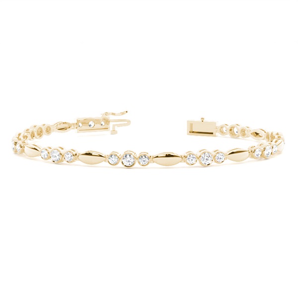 Full Bezel Setting Round Diamond Designer Bracelet