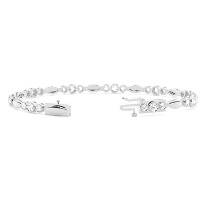 Rundes Diamant Designer Armband in einer Zargenfassung