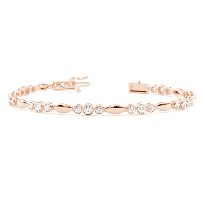 Rose Gold Evening Diamond Bracelets