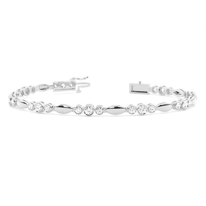 Full Bezel Setting Round Diamond Designer Bracelet