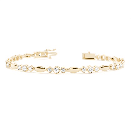 Yellow Gold Evening Diamond Bracelets