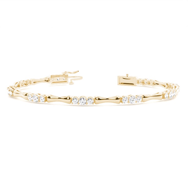 4 Prong Setting Round Diamond Designer Bracelet