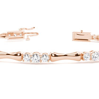 Rundes Diamant Designer Armband in einer 4er-Krappenfassung