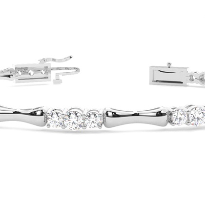 Rundes Diamant Designer Armband in einer 4er-Krappenfassung