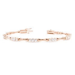 4 Prong Setting Round Diamond Designer Bracelet