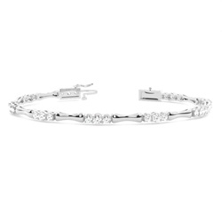 4 Prong Setting Round Diamond Designer Bracelet