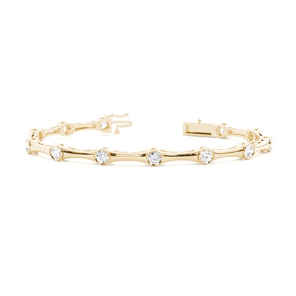 Yellow Gold Evening Diamond Bracelets