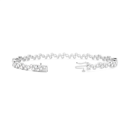 Rundes Diamant Designer Armband in einer Zargenfassung