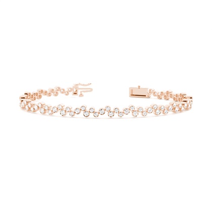 Full Bezel Setting Round Diamond Designer Bracelet