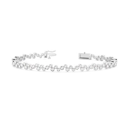 Full Bezel Setting Round Diamond Designer Bracelet