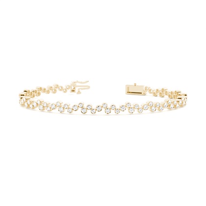 Full Bezel Setting Round Diamond Designer Bracelet
