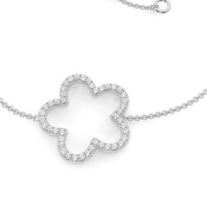 0.20ct. Pave Setting Round Diamond Delicate Bracelet