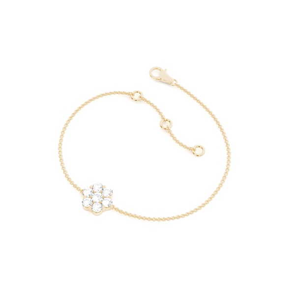 0.50ct. Pressure Setting Round Diamond Delicate Bracelet