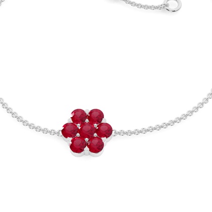 Druckeinstellung rundes Rubinarmband für jeden Tag