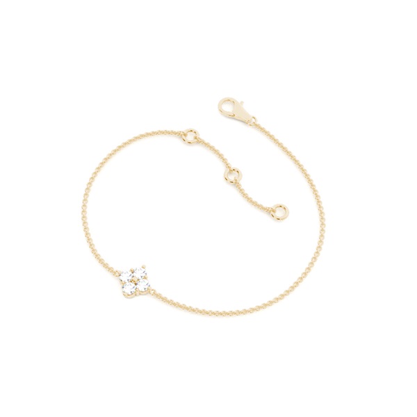 0.20ct. 4 Prong Setting Round Diamond Delicate Bracelet