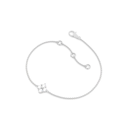 0.20ct. 4 Prong Setting Round Diamond Delicate Bracelet