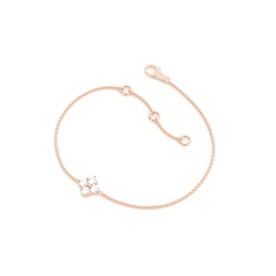 0.20ct. 4 Prong Setting Round Diamond Delicate Bracelet