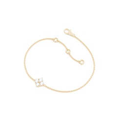 0.20ct. 4 Prong Setting Round Diamond Delicate Bracelet