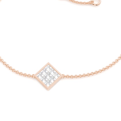 Petite Diamantarmband in einer unsichtbaren Fassung