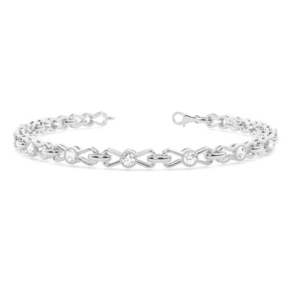Full Bezel Setting Round Diamond Designer Bracelet