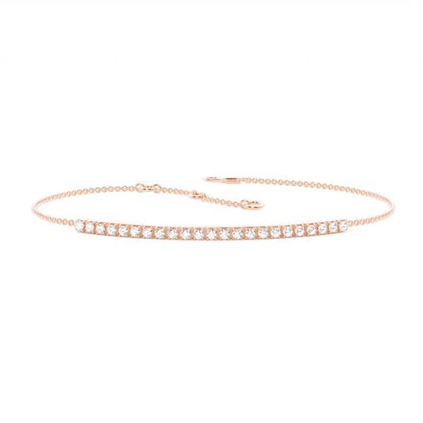4 Prong Setting Round Diamond Delicate Bracelet
