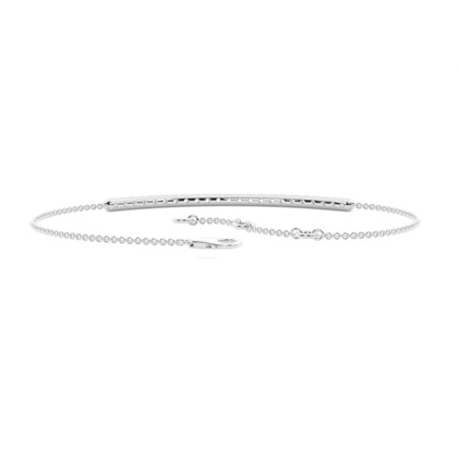 4 Prong Setting Round Diamond Delicate Bracelet