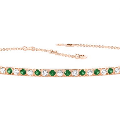 Rundes Alltagsarmband mit 4 Krappenfassungen