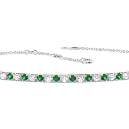 Rundes Alltagsarmband mit 4 Krappenfassungen