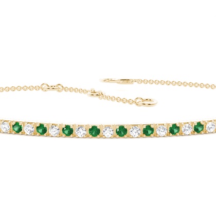 Rundes Alltagsarmband mit 4 Krappenfassungen