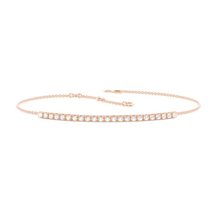 4 Prong Setting Round Diamond Delicate Bracelet