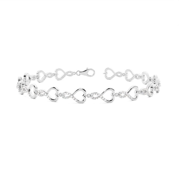 Pave Setting Round Diamond Designer Bracelet