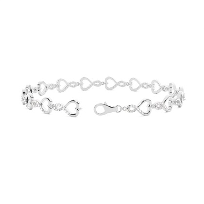 Rund förmiges designer Armband gefasst in einer Pavefassung