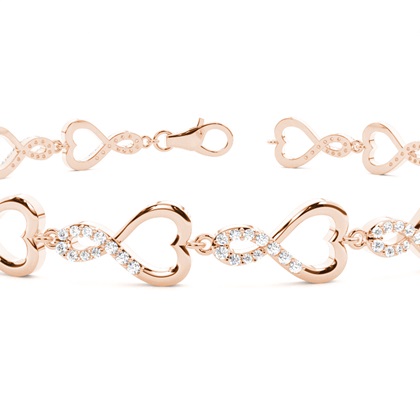 Rund förmiges designer Armband gefasst in einer Pavefassung