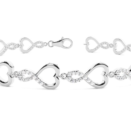 Rund förmiges designer Armband gefasst in einer Pavefassung