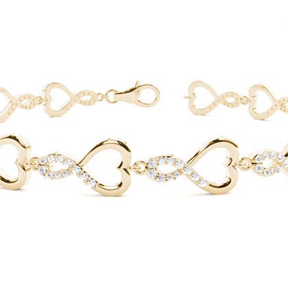 Rund förmiges designer Armband gefasst in einer Pavefassung