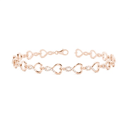 Rose Gold Evening Diamond Bracelets
