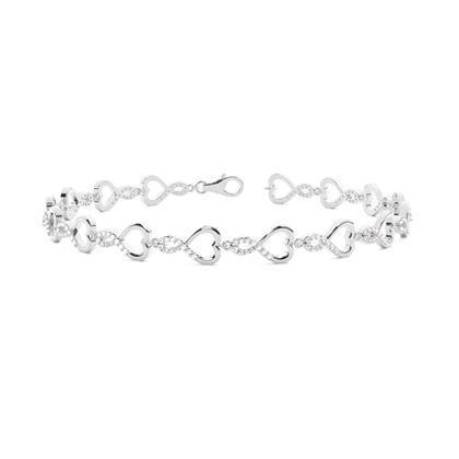 Pave Setting Round Diamond Designer Bracelet