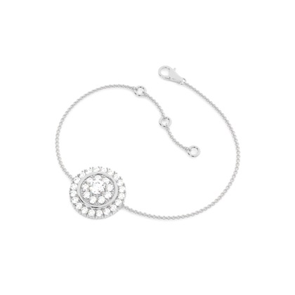 0.50ct. Prong Setting Round Diamond Delicate Bracelet