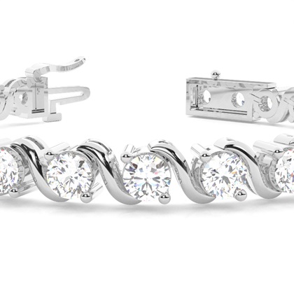S-Link Round Diamond Tennis Bracelet