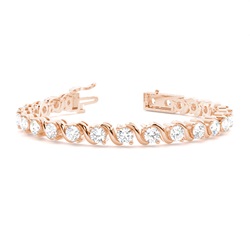 S-link Runde Diamant Tennis Armbänder