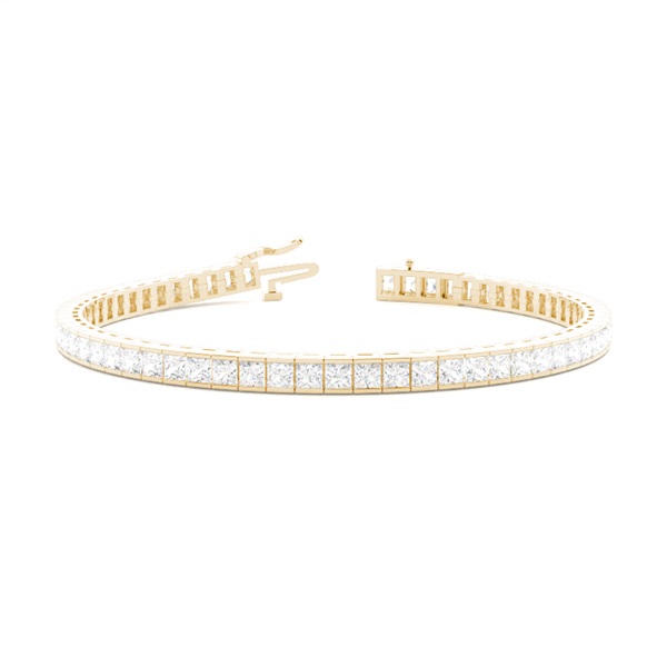 Channel Setting Princess Diamond Tennis Bracelet