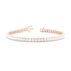 Princess Form Diamant Tennis Armband in einer Kanalfassung