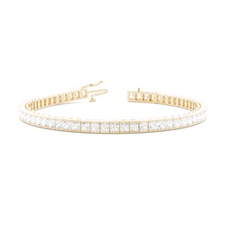 Princess Form Diamant Tennis Armband in einer Kanalfassung