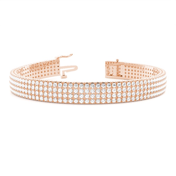 4 Row Prong Set Diamond Tennis Bracelet