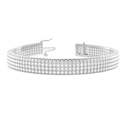 4 Row Prong Set Diamond Tennis Bracelet