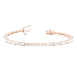 Princess Form Diamant Tennis Armband in einer Krappenfassung