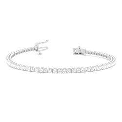 Princess Form Diamant Tennis Armband in einer Krappenfassung